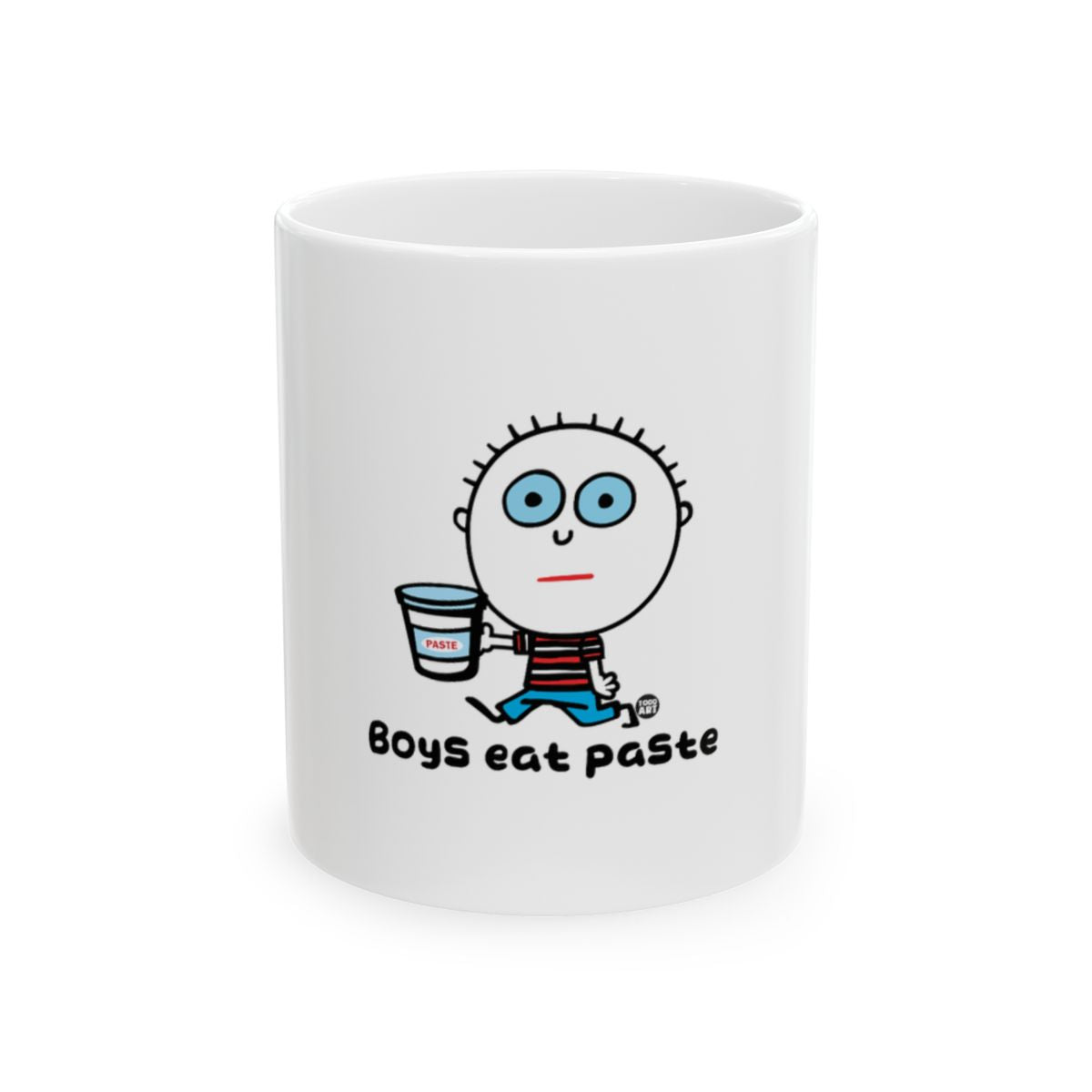 Boys Eat Paste Mug Cute Graphic Art Kids Drink Cup