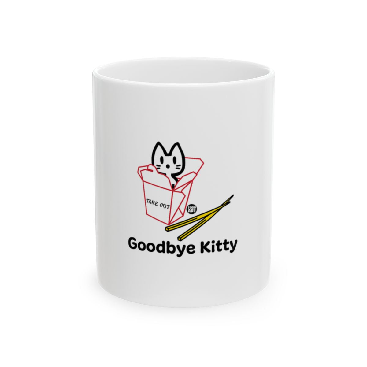 Goodbye Kitty Take Out Cup with Cute Design Mug