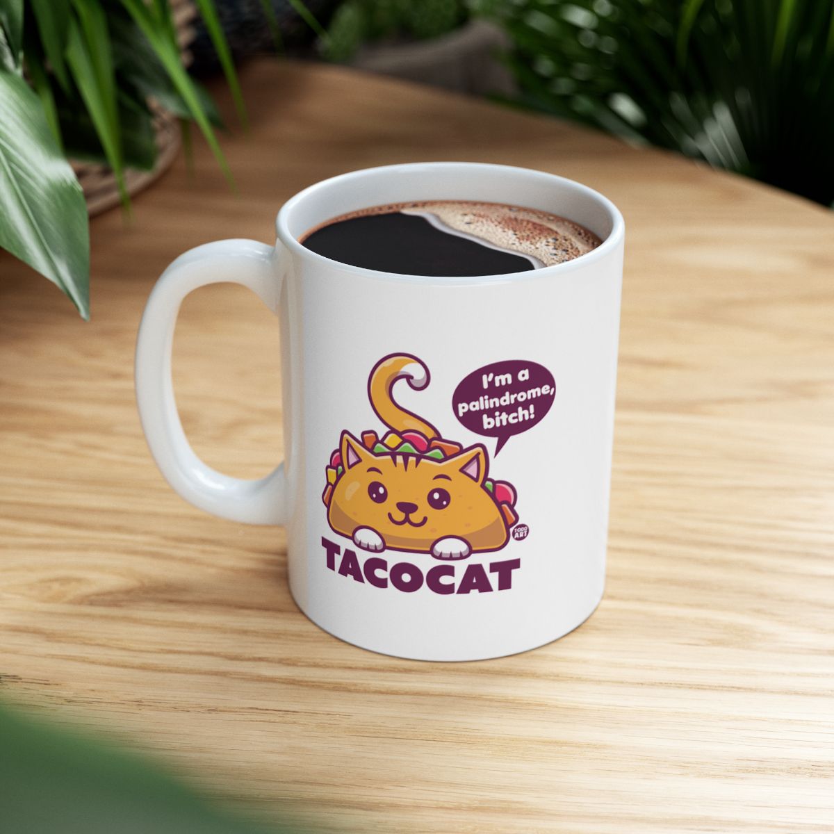 Tacocat I'm a Palindrome White Coffee Mug