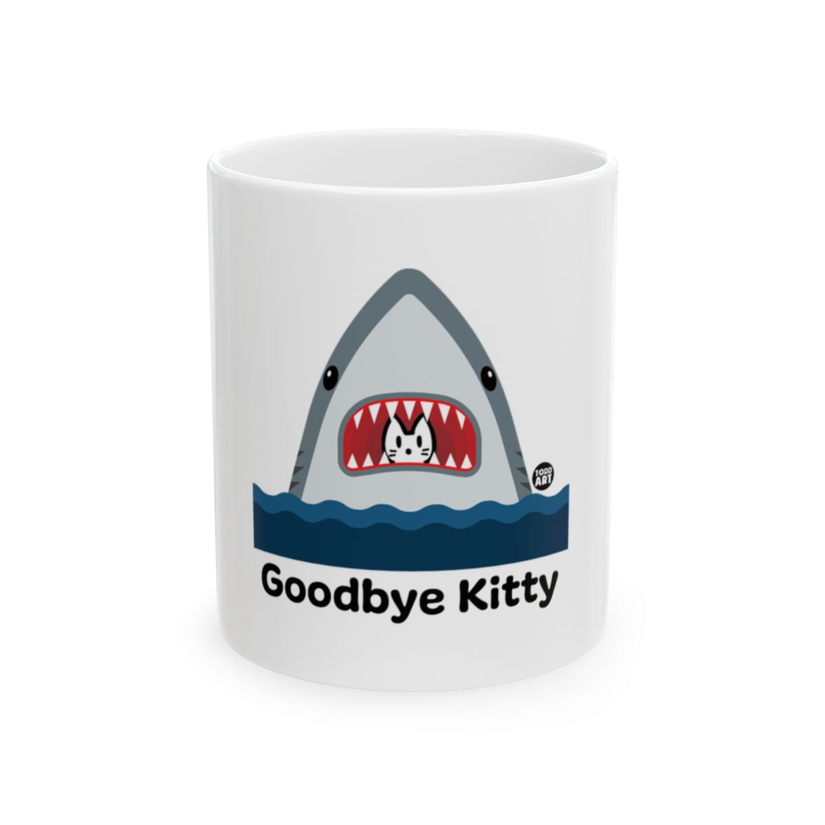 Goodbye Kitty Shark Mug with Fun Design