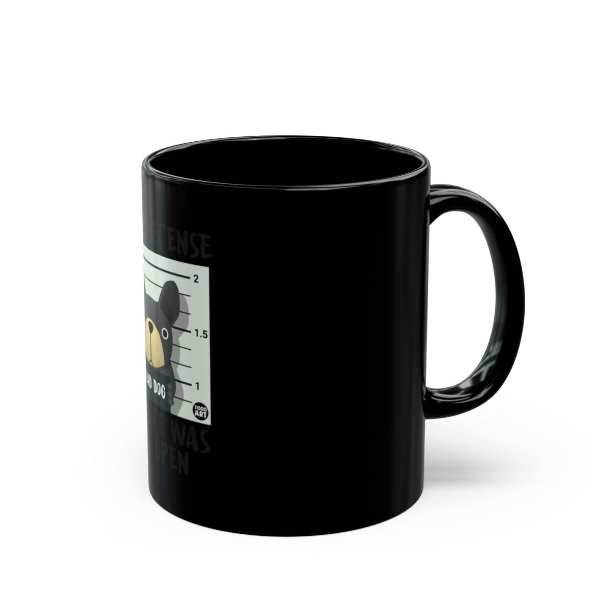 Fun Cartoon Dog Police Mugshot Print Coffee Cup