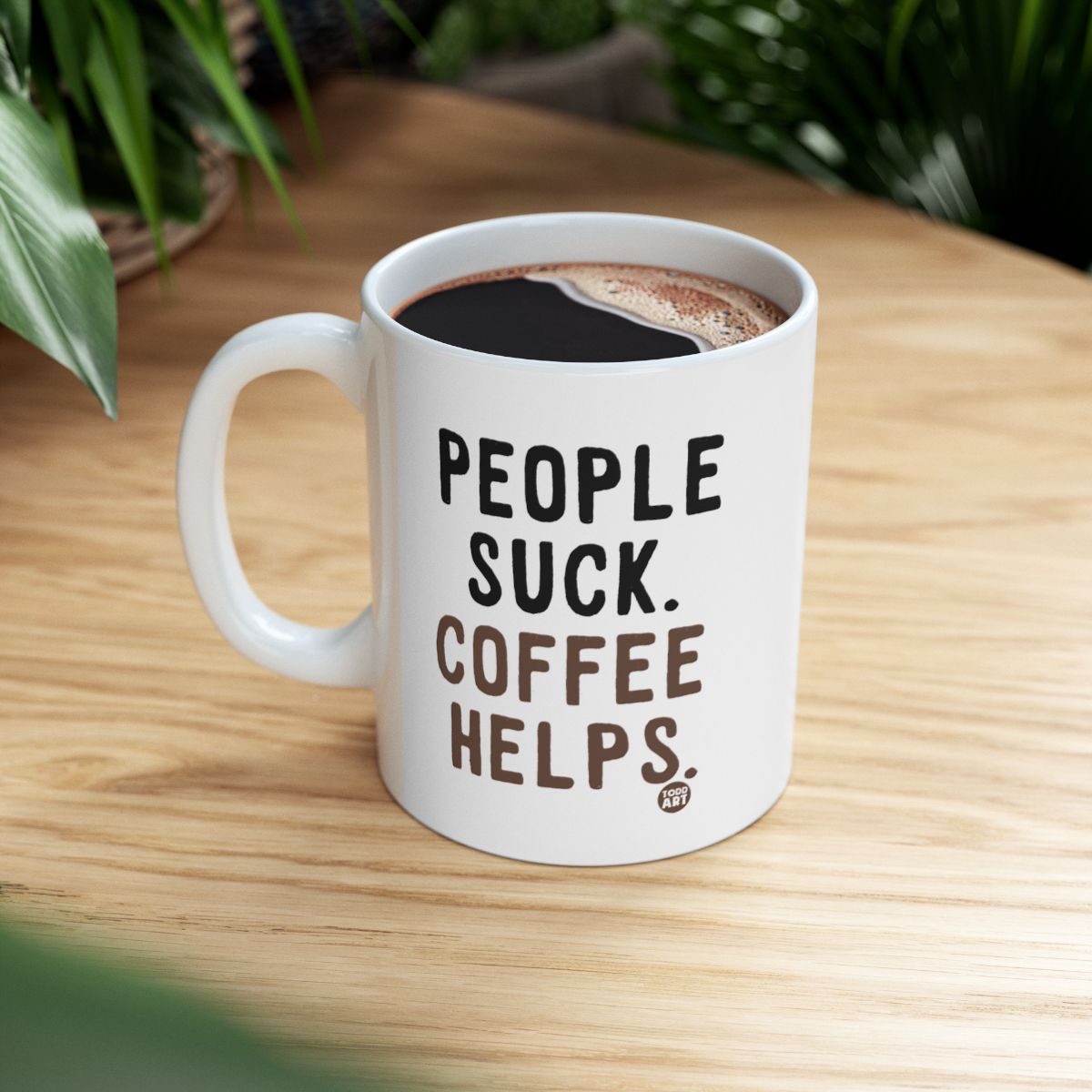 People Suck Coffee Helps Motivational Mug