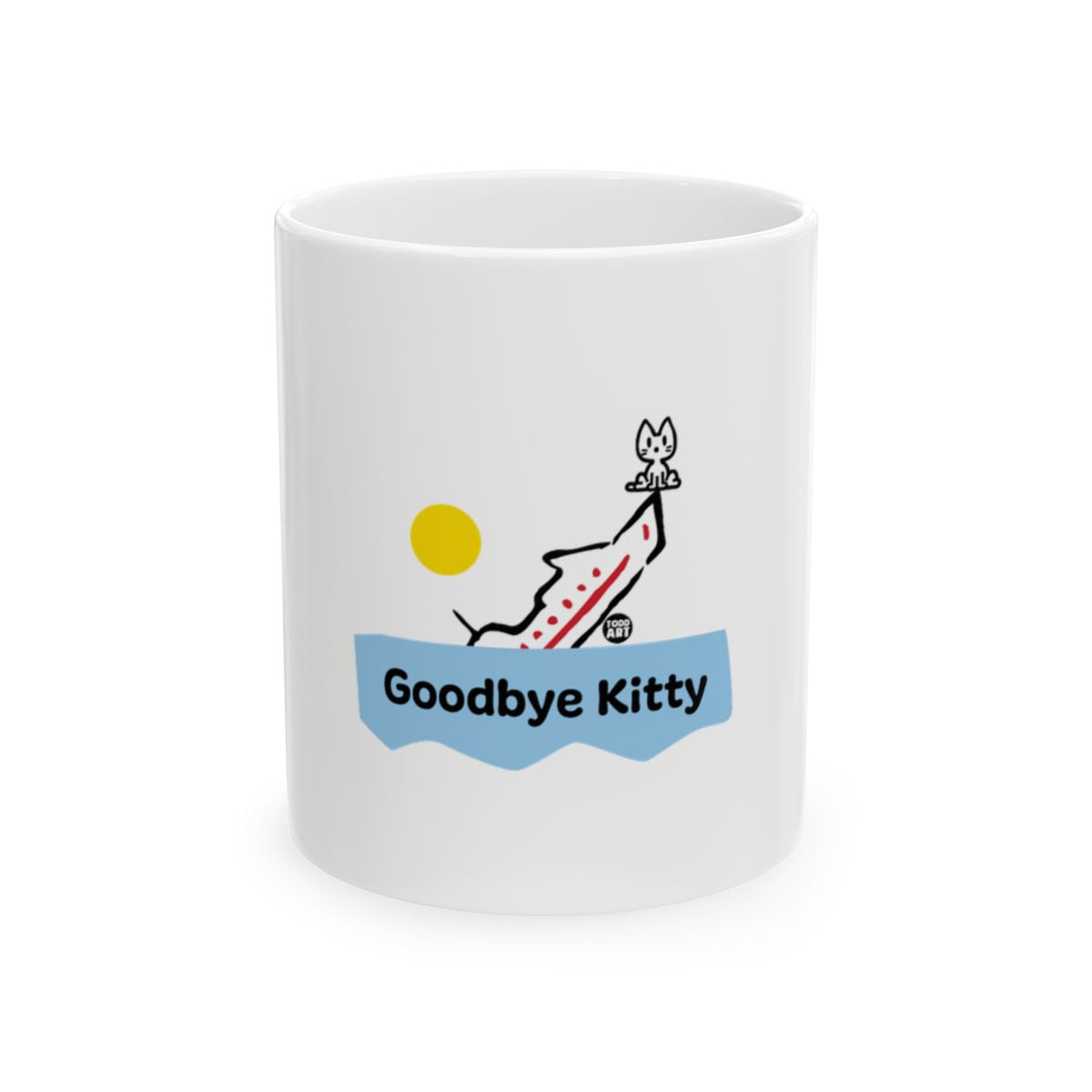 Goodbye Kitty Sinking Ship Graphic Mug