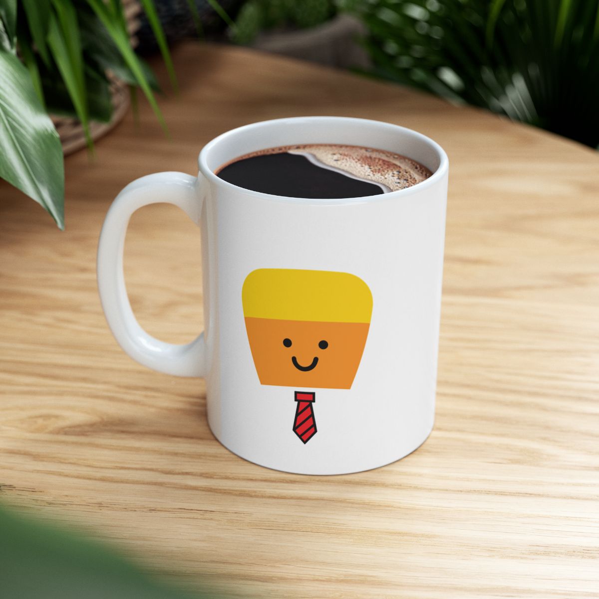 Cute Smiling Face Cartoon Coffee Mug Perfect Gift Idea