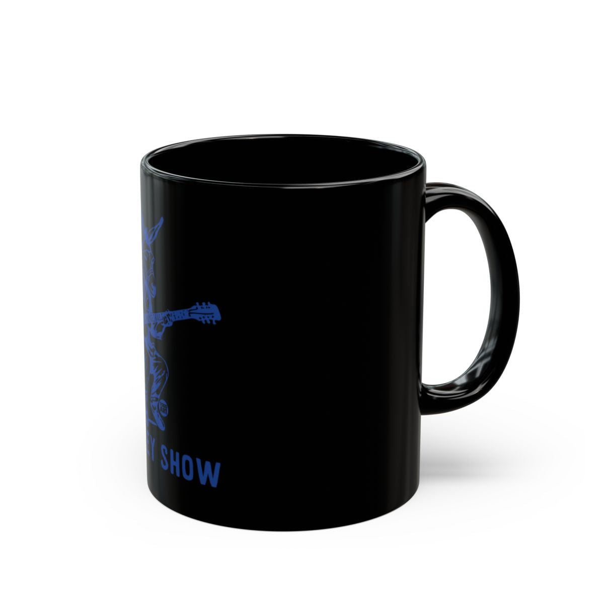 Electric Guitarist Print Black Coffee Mug