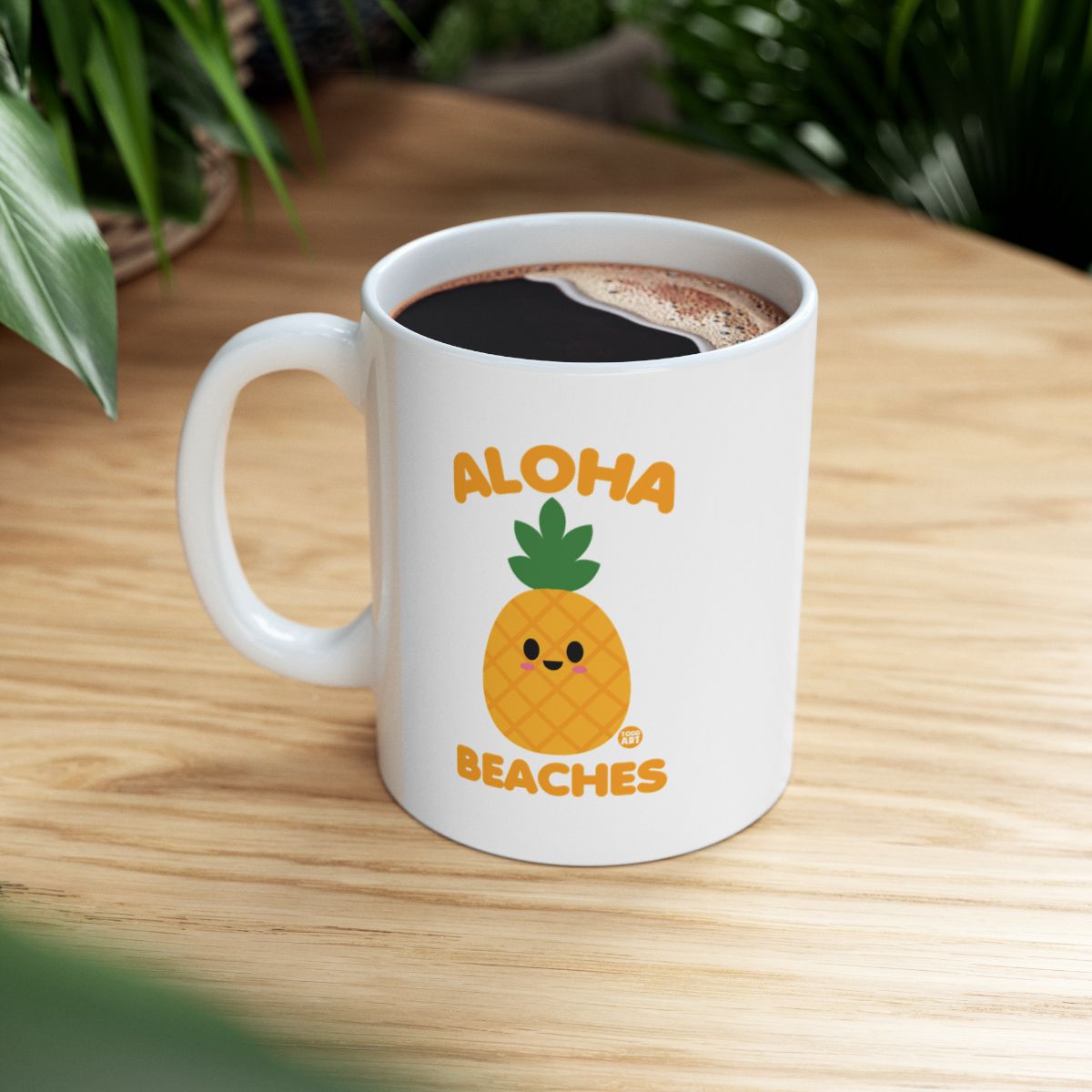 Cute Aloha Beaches Pineapple Coffee Mug Fun Gift