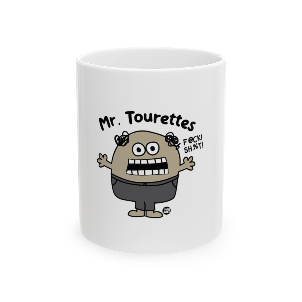 Mr. Tourettes Cartoon Character Feck Shit Mug