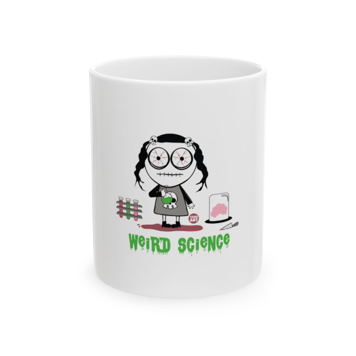 Weird Science Mug with Cute Scientist Cartoon