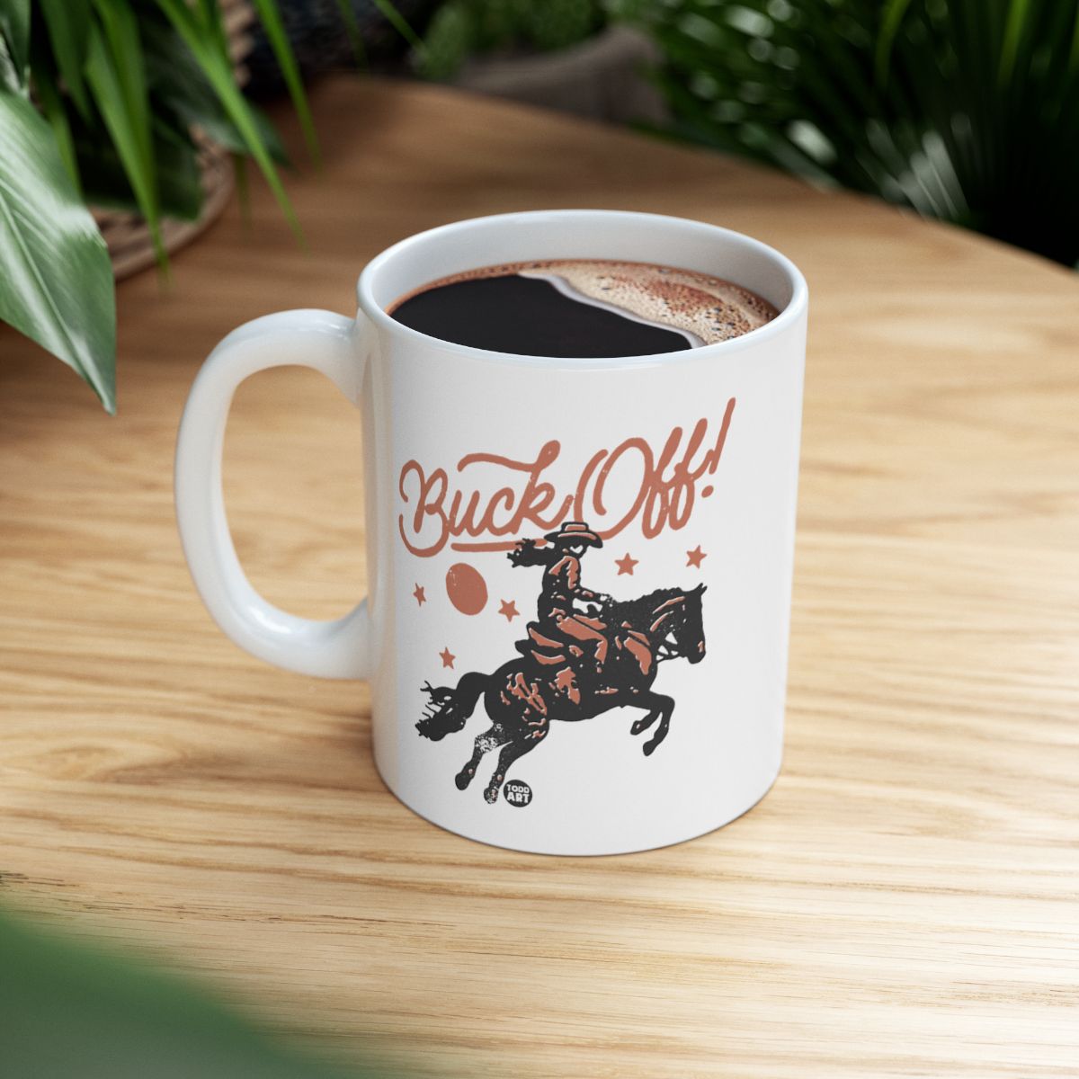 Buck Off Rodeo Cowboy Design Coffee Mug