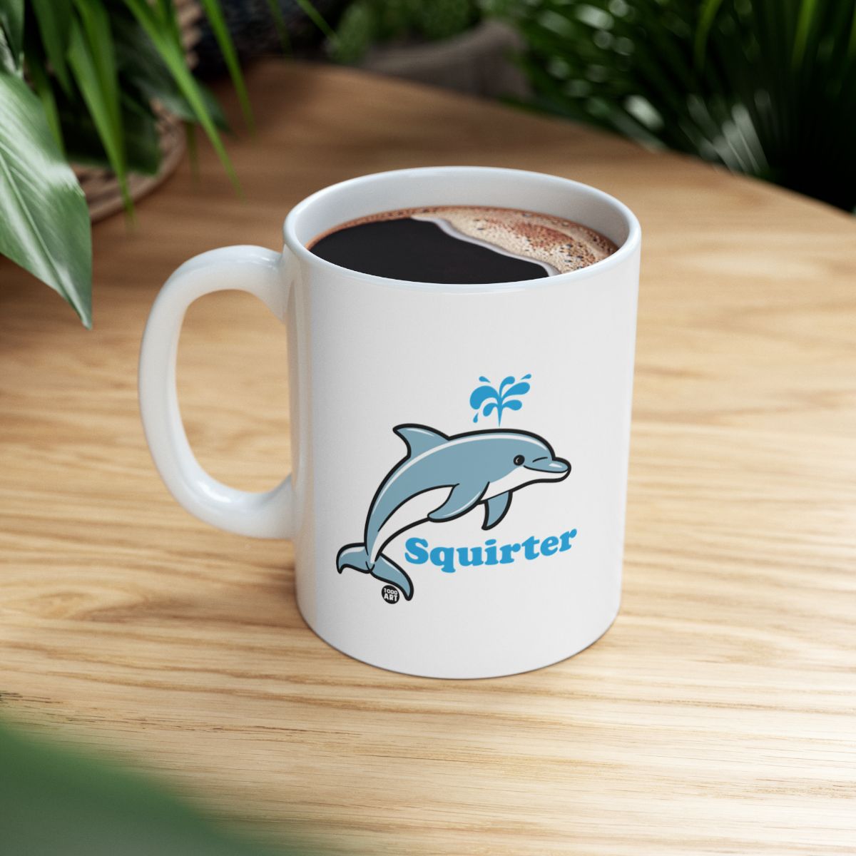 Dolphin Squirter Funny Dolphin Coffee Mug For Hot Drinks