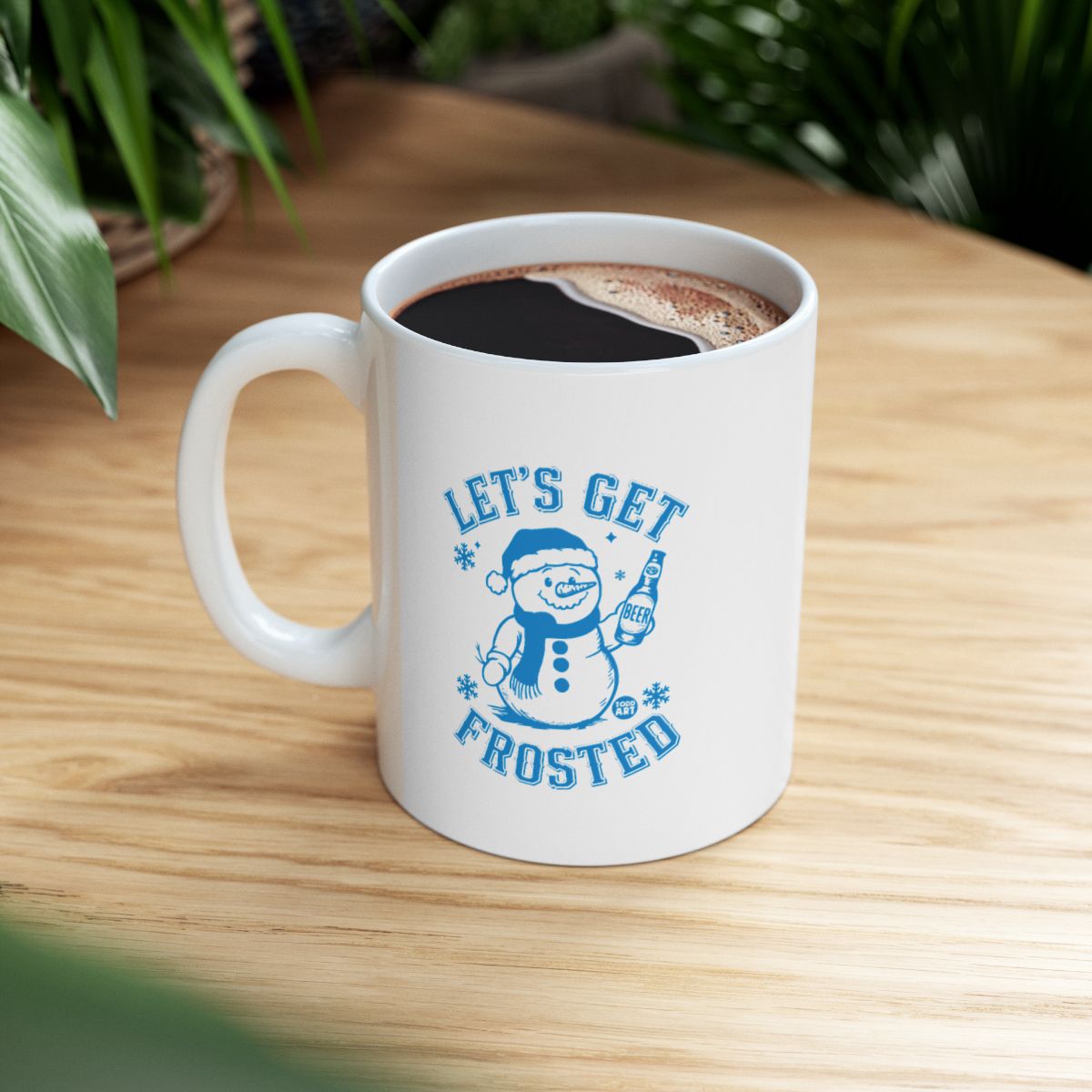 Let's Get Frosted Fun Snowman Design Coffee Mug