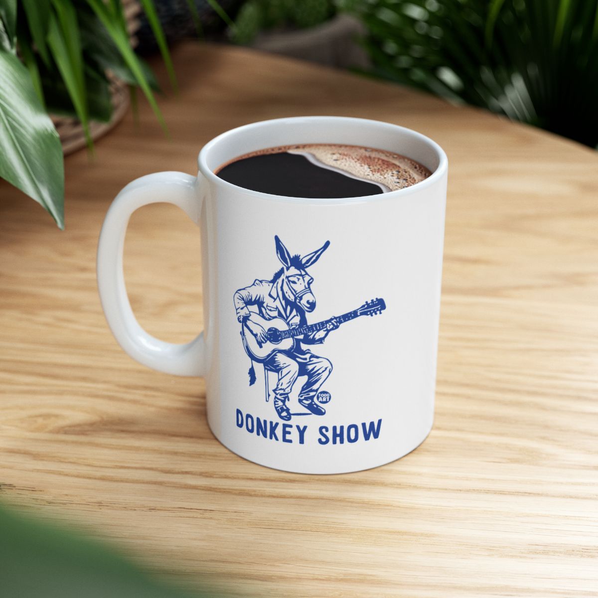 Donkey Show Mug Guitar Playing Donkey Themed Coffee Cup