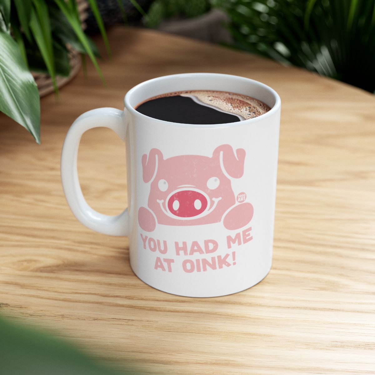 You Had Me At Oink Funny Pig Mug Cute Coffee Cup Gift
