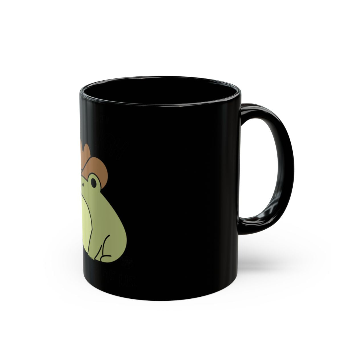 Cute Froggy Design Black Coffee Mug for Coffee Lovers