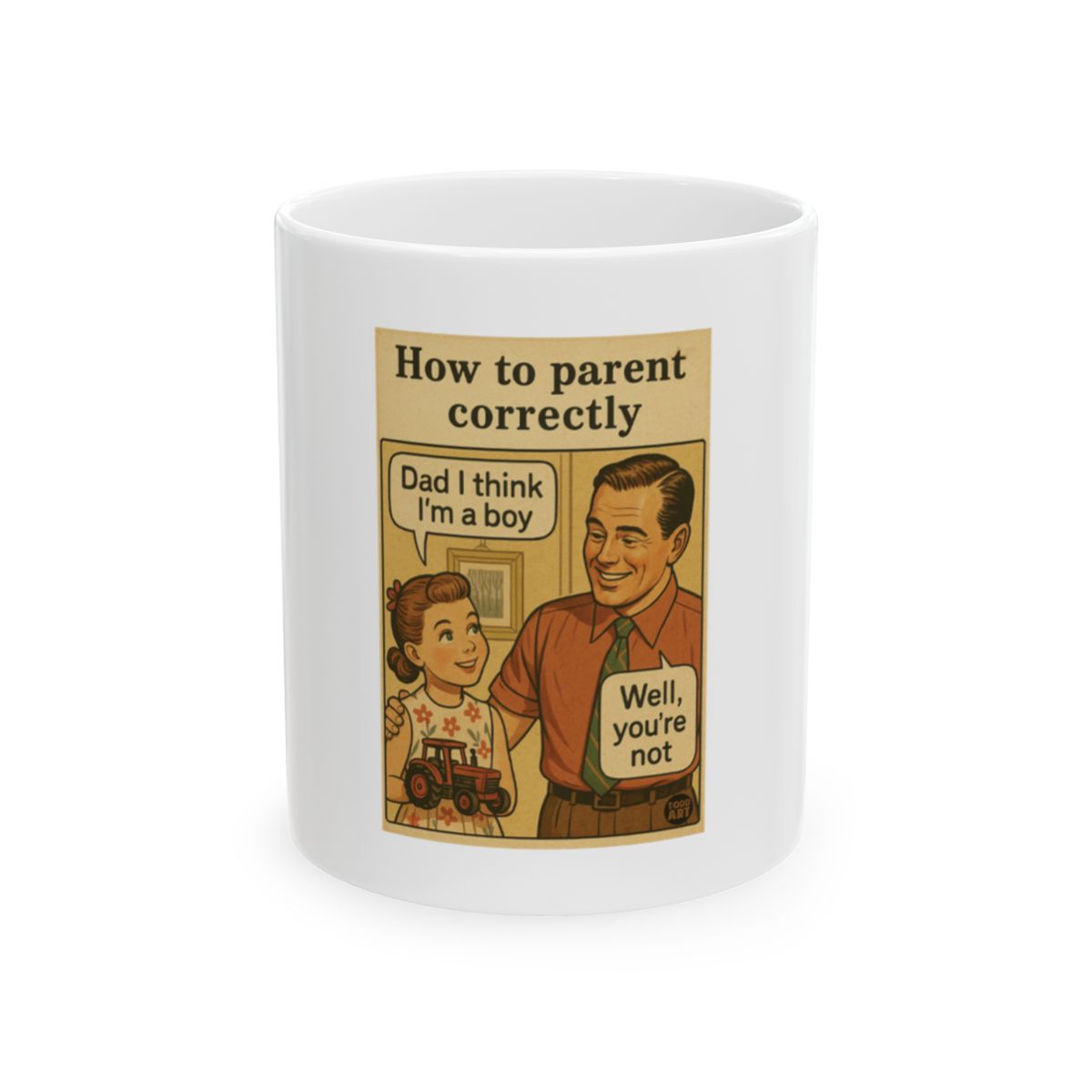 Vintage How to Parent Correctly Mug Father's Day Gift