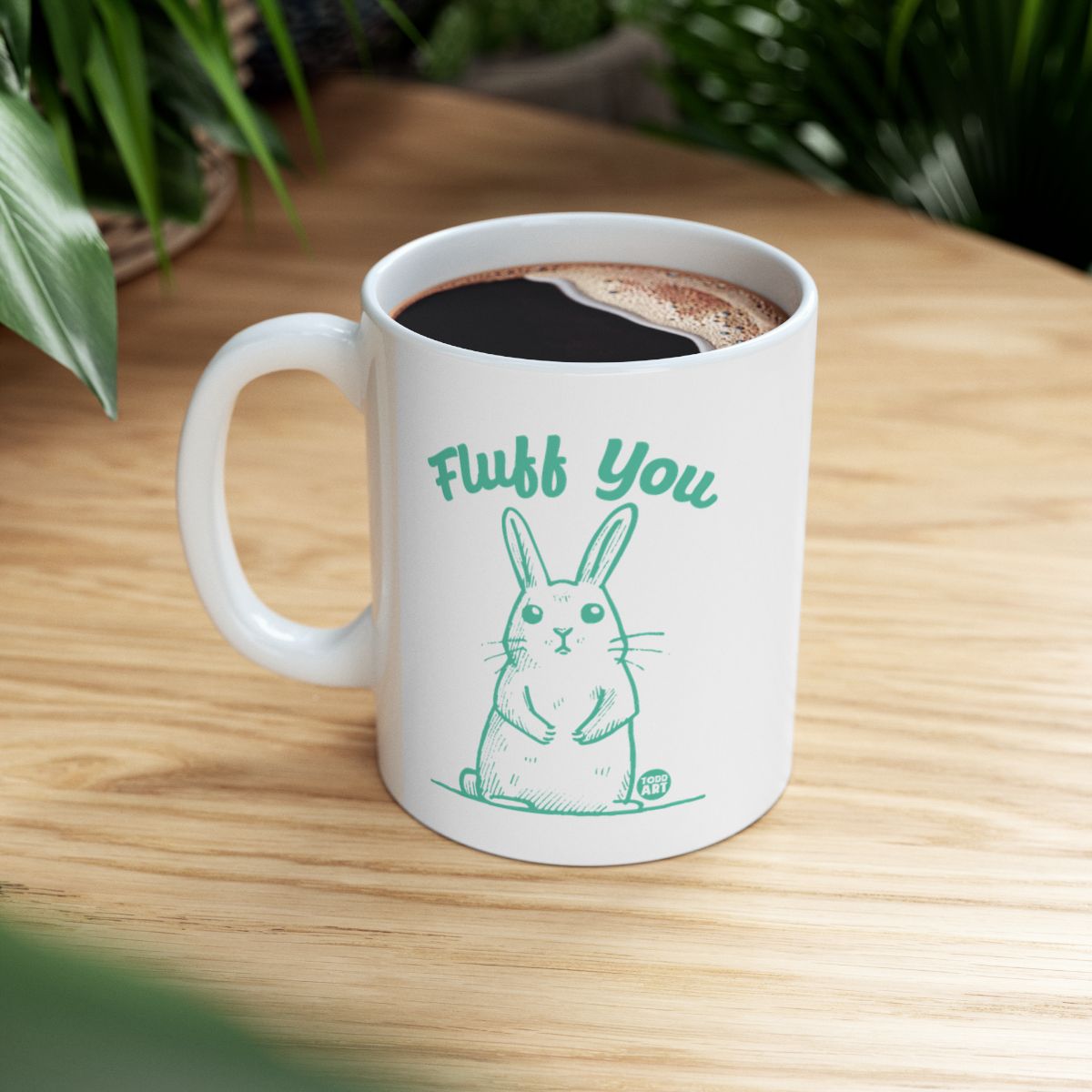 Fluff You Cute Bunny Coffee Mug for Animal Lovers