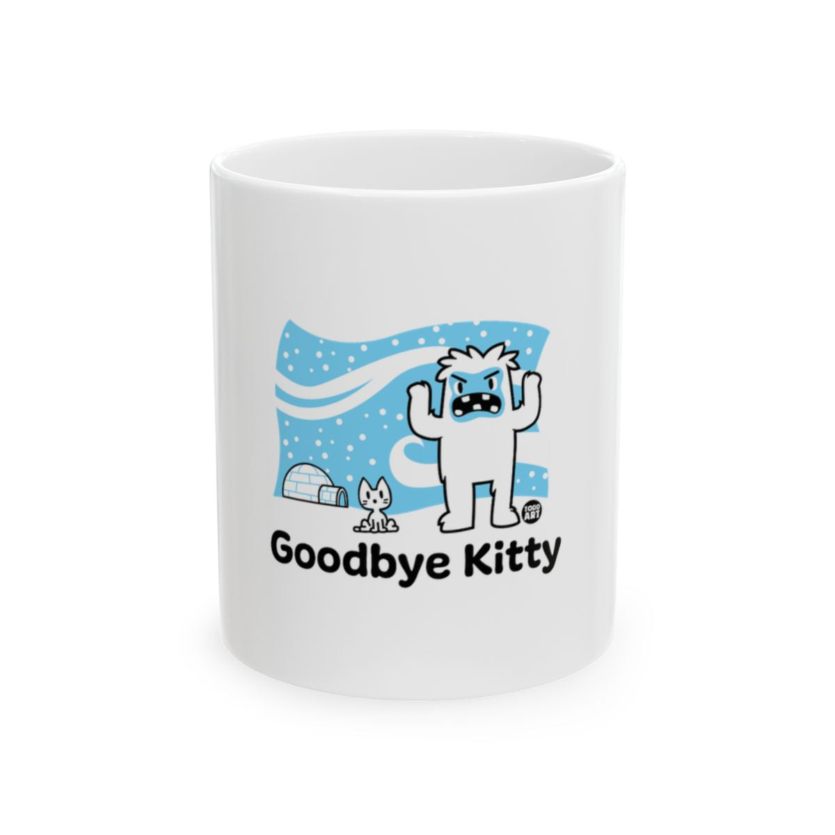 Goodbye Kitty Yeti Mug with Adorable Snow Scene