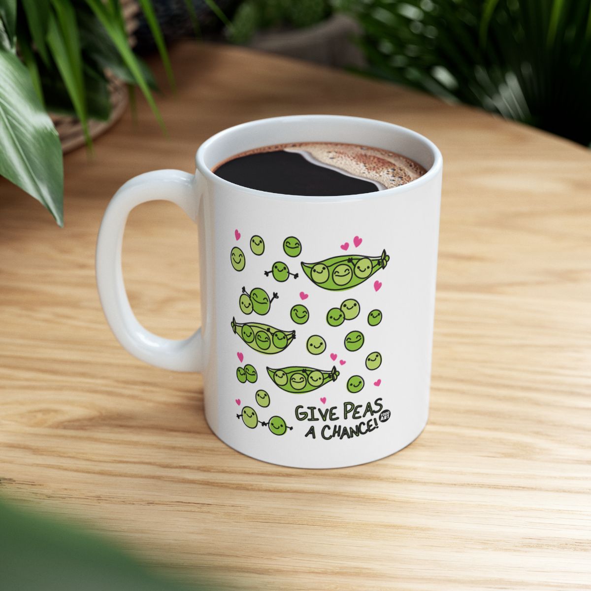 Give Peas A Chance adorable mug with cute design