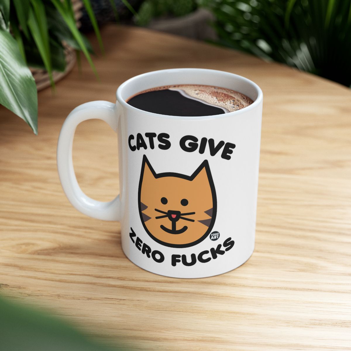 Cats Give Zero Fucks Funny Cat Mug for Coffee Lovers