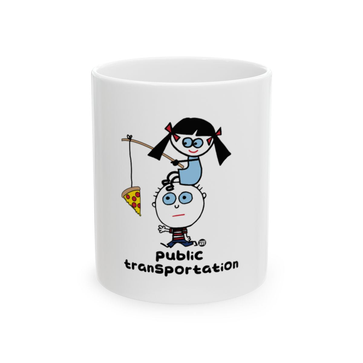 Funny Public Transportation Cartoon Mug