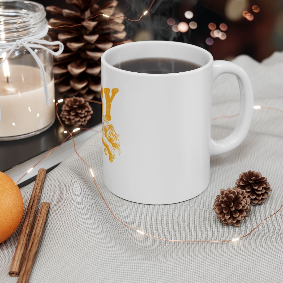 Beautiful Festive Coffee Mug with Holiday Design
