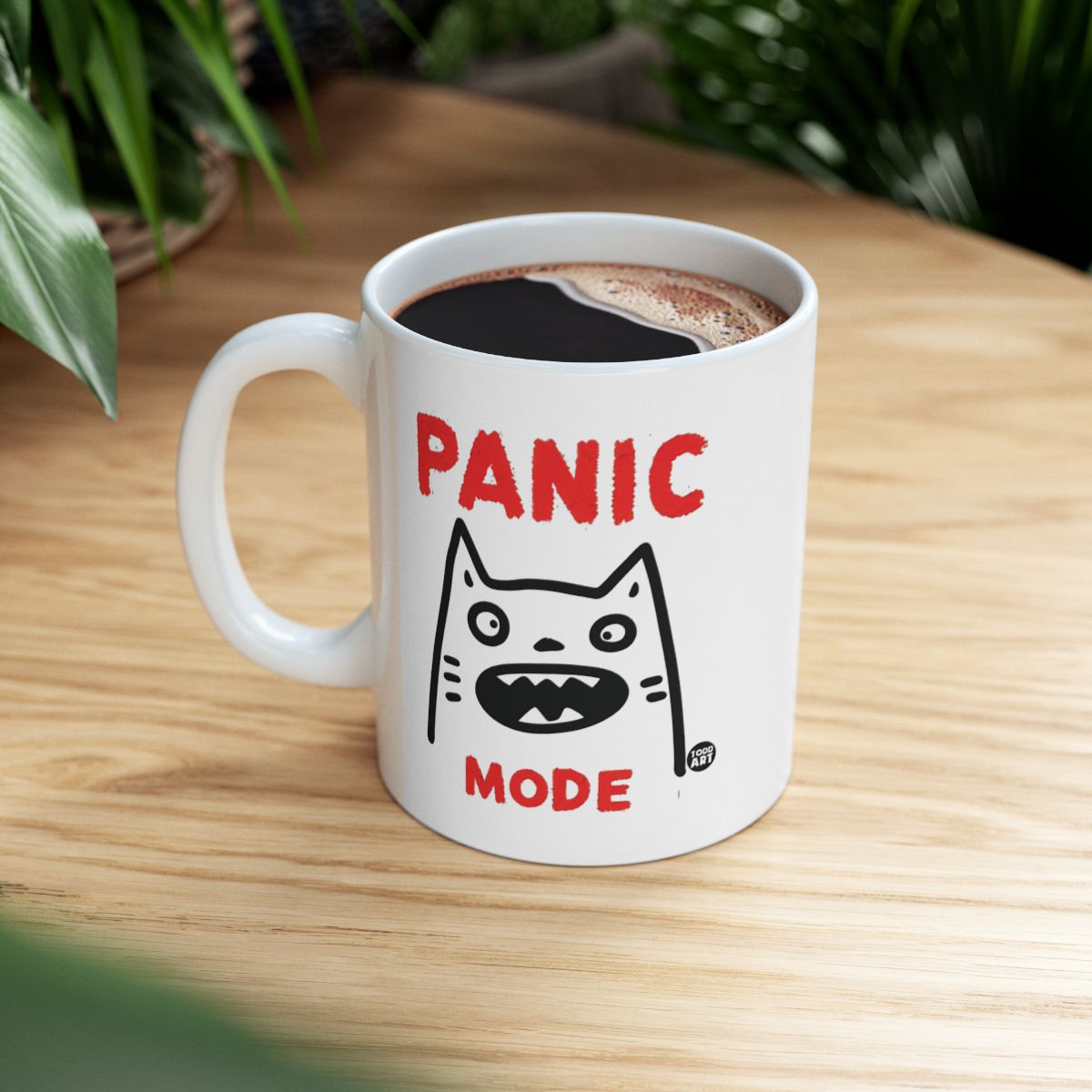 Panic Mode Funny Cat Design Mug Perfect Gift