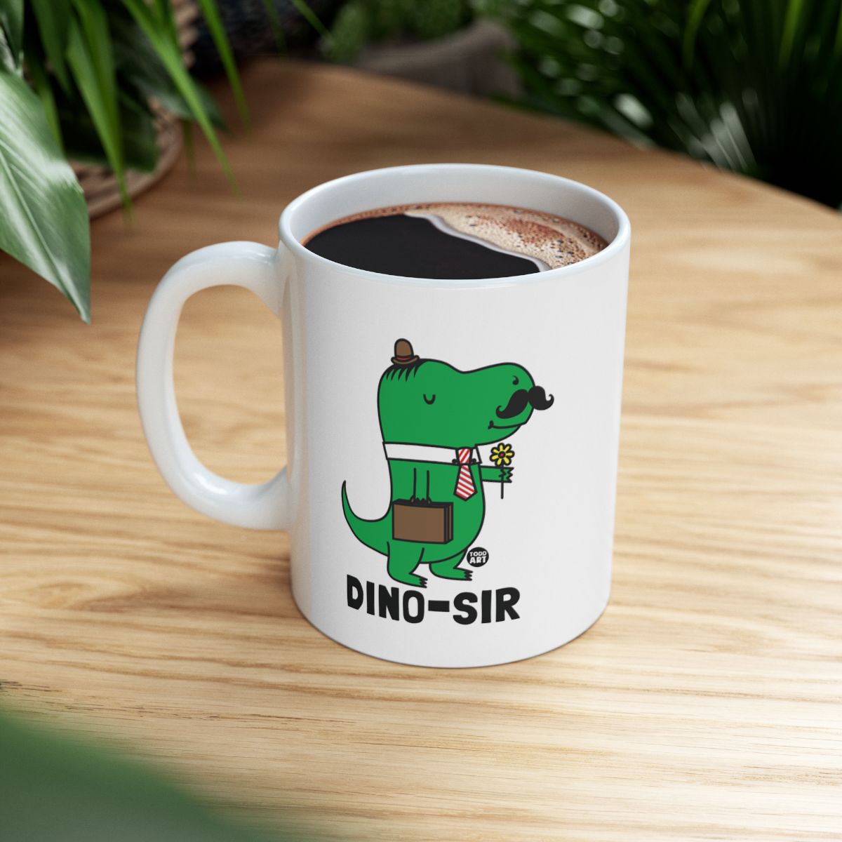 Dino-Sir Coffee Mug with Quirky Dinosaur Design
