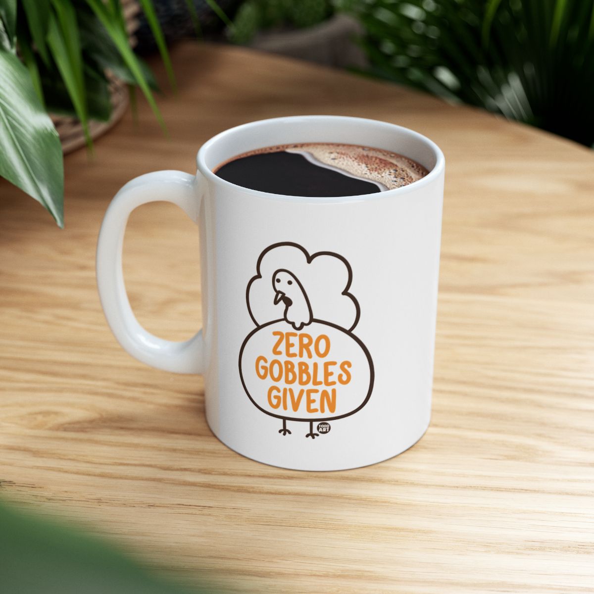 Zero Gobbles Given Turkey Mug for Coffee Enthusiasts