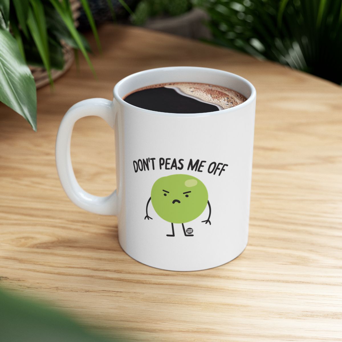 Don't Peas Me Off Mug with Cute Green Pea Design