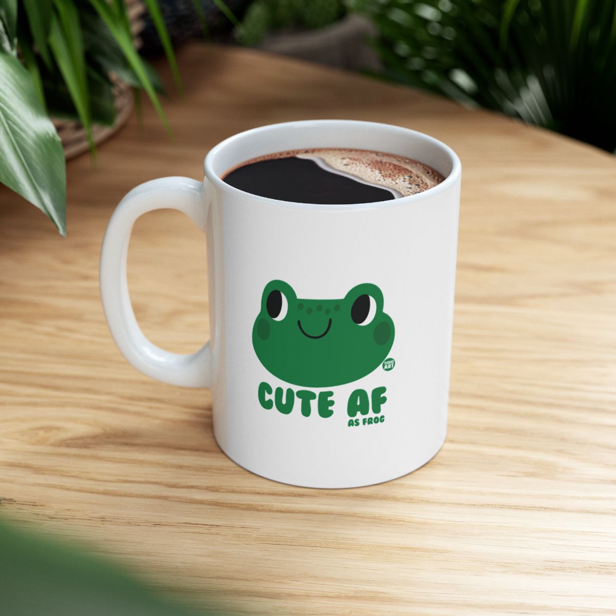 Cute AF as Frog Mug for Coffee Tea and Hot Cocoa