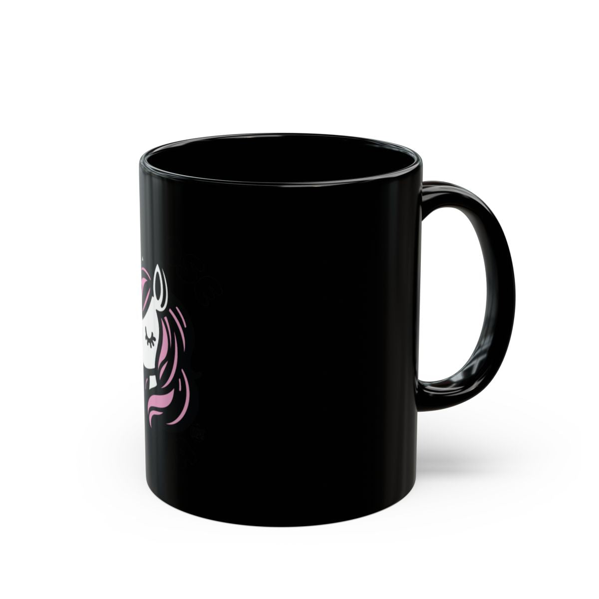 Magical Unicorn Black Coffee Mug
