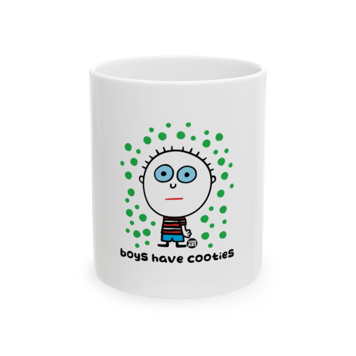 Boys Have Cooties Fun Cartoon Print Mug