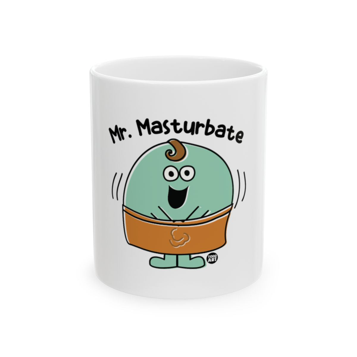Mr. Masturbate Playful Cartoon Character Mug