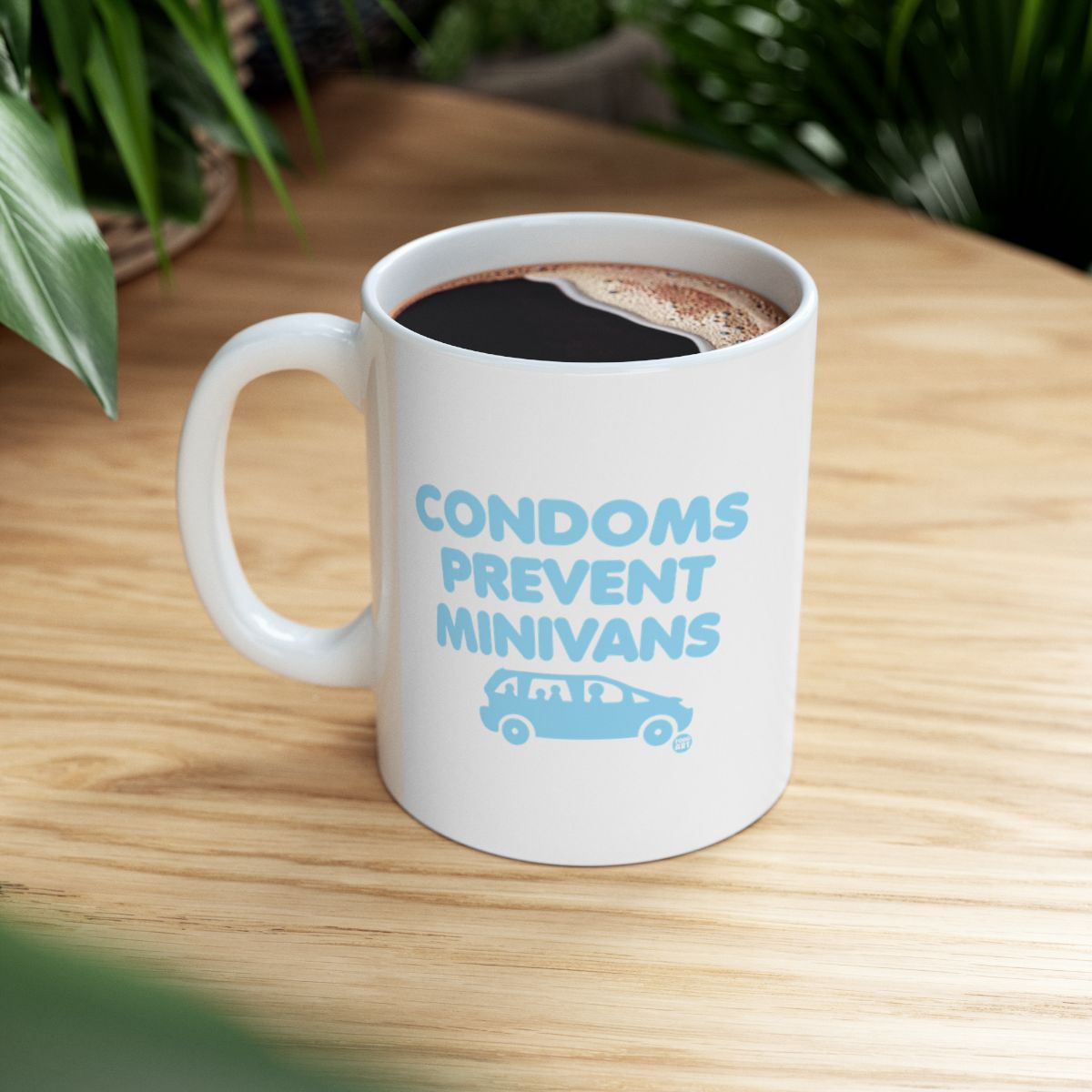 Humorous Condoms Prevent Minivans Coffee Mug