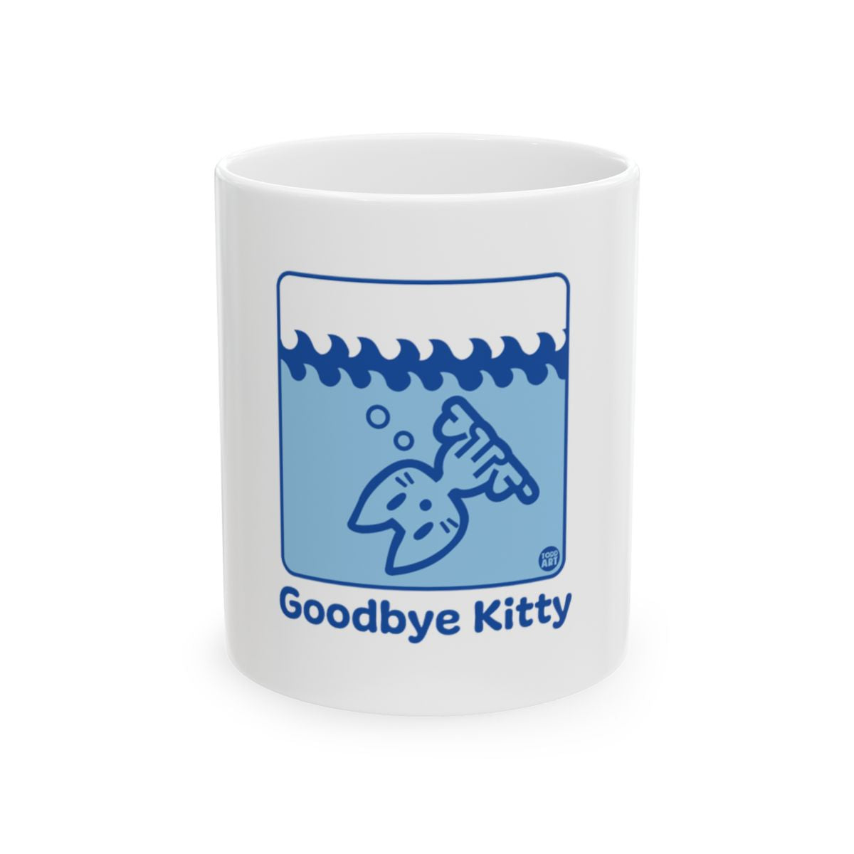 Goodbye Kitty unique coffee mug gift for cat lovers