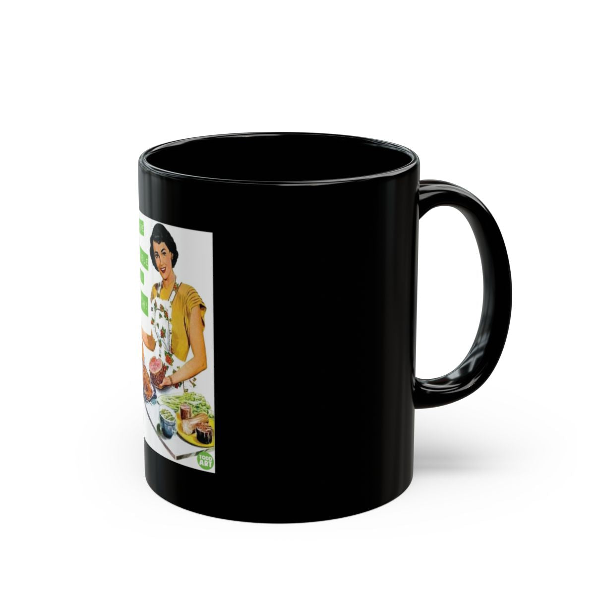 Retro Style Cooking Enthusiast Black Mug