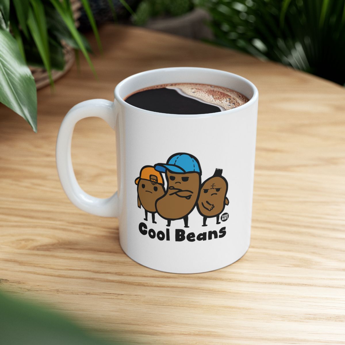 Funny Cool Beans Cartoon Mug Perfect for Coffee Lovers