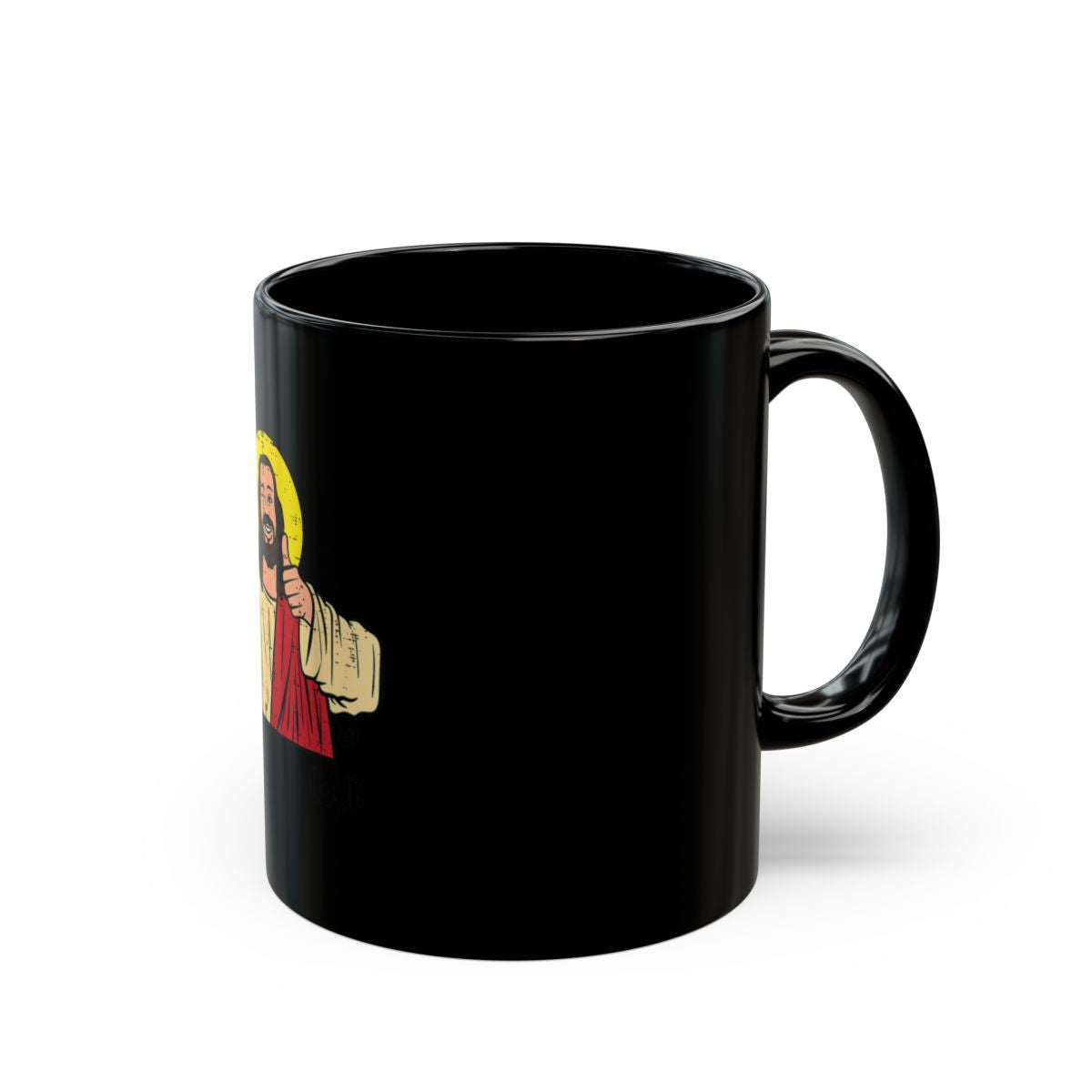 Unique Black Coffee Mug with Inspirational Graphic