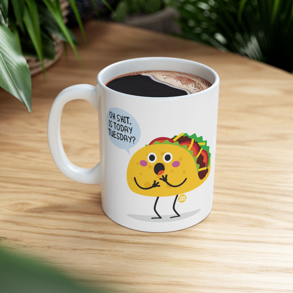 Funny Taco Design Mug With Tuesday Question Mug