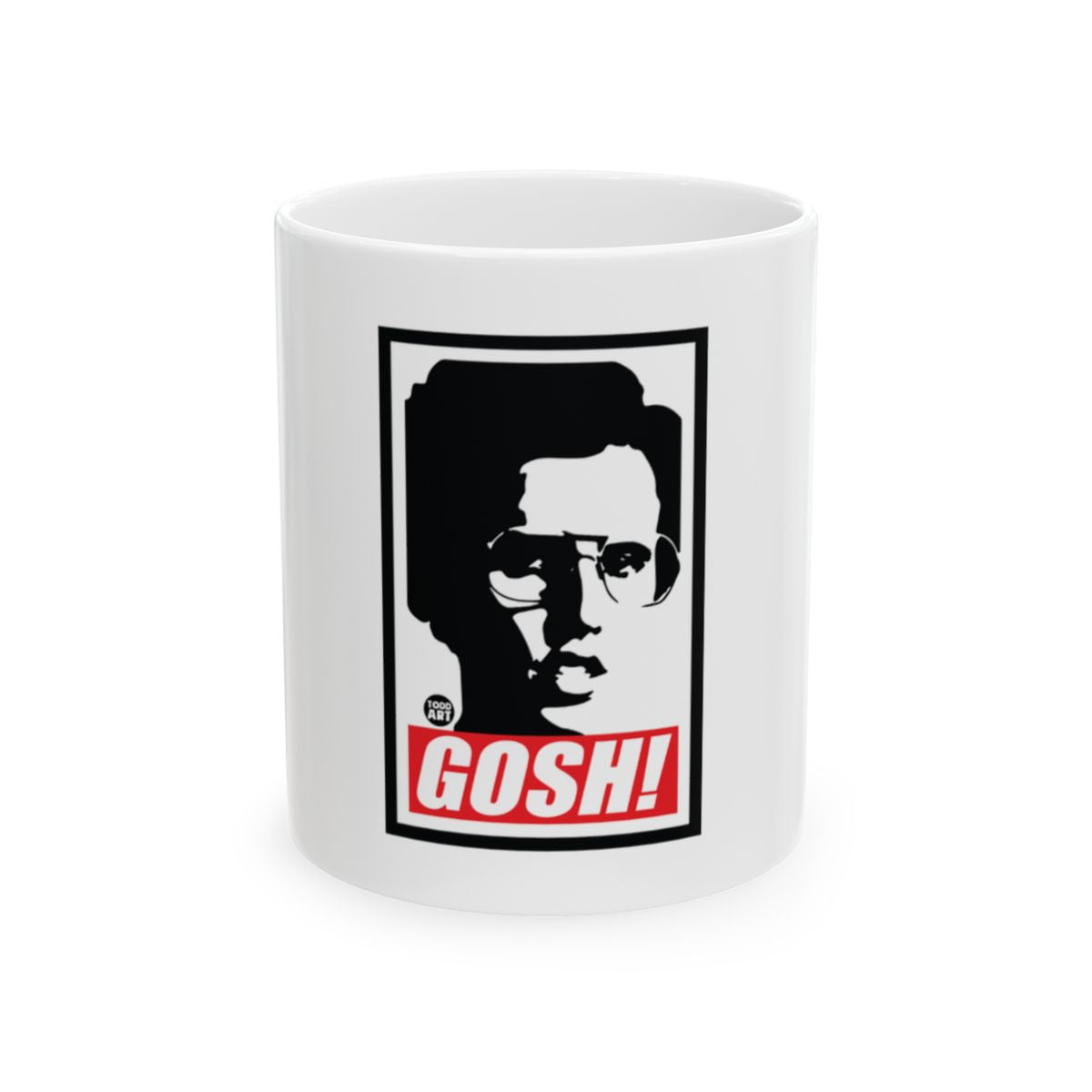 Bold GOSH Graphic Mug Black and White Design