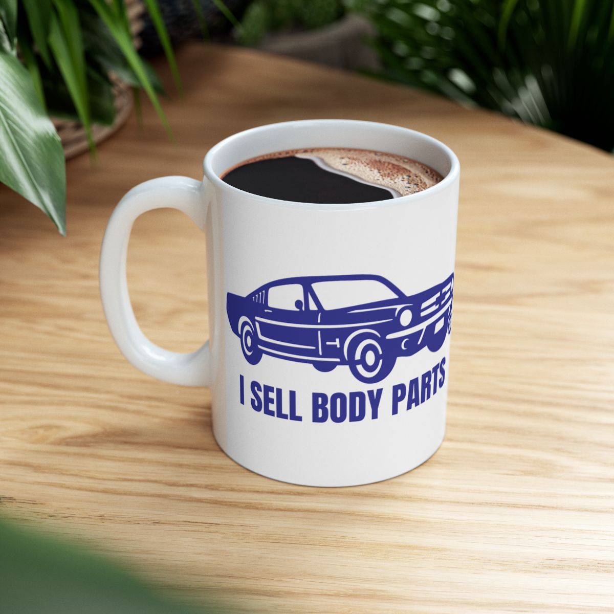 Funny I Sell Body Parts White Coffee Mug