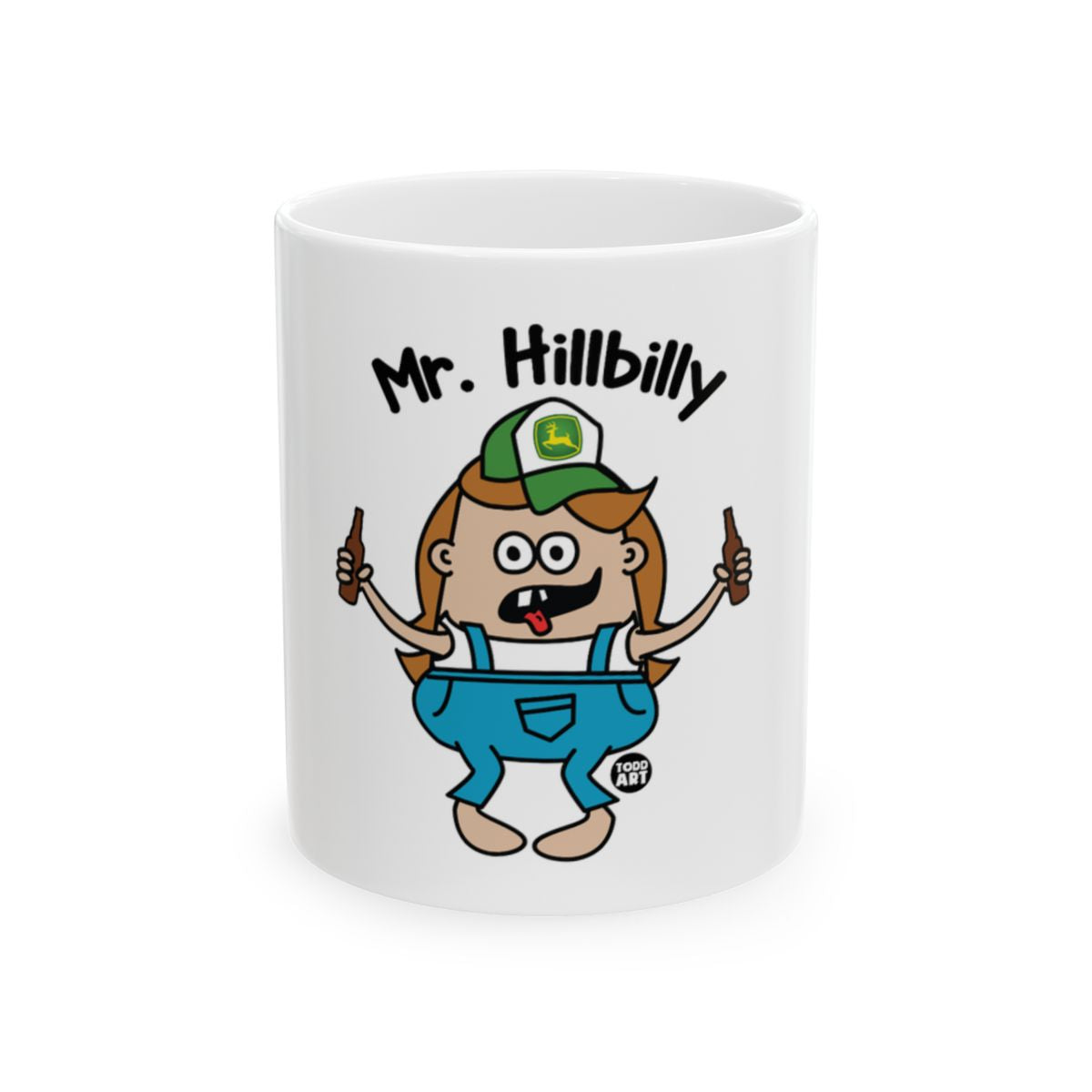 Mr. Hillbilly Cartoon Character White Mug