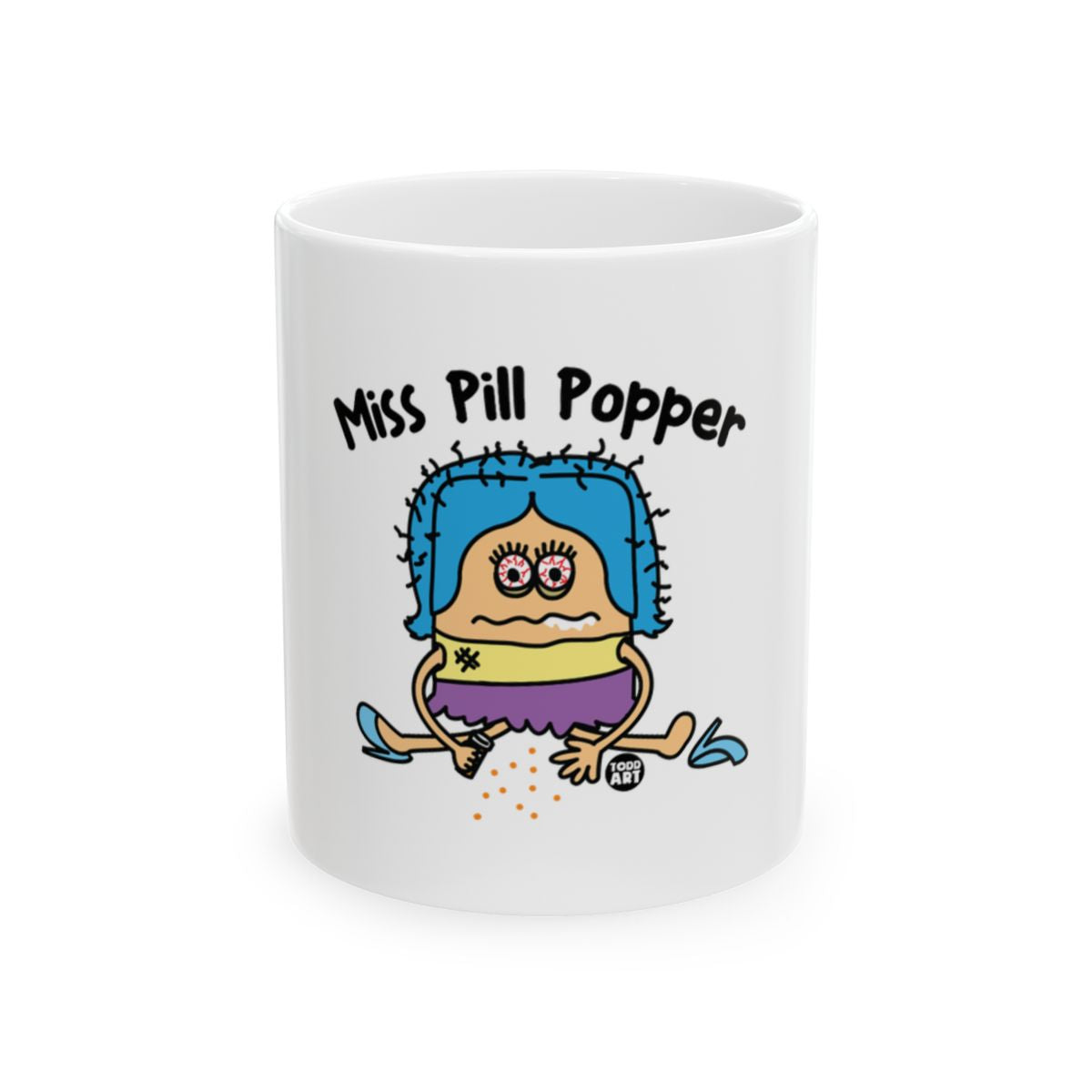 Miss Pill Popper Quirky Fun Coffee Mug