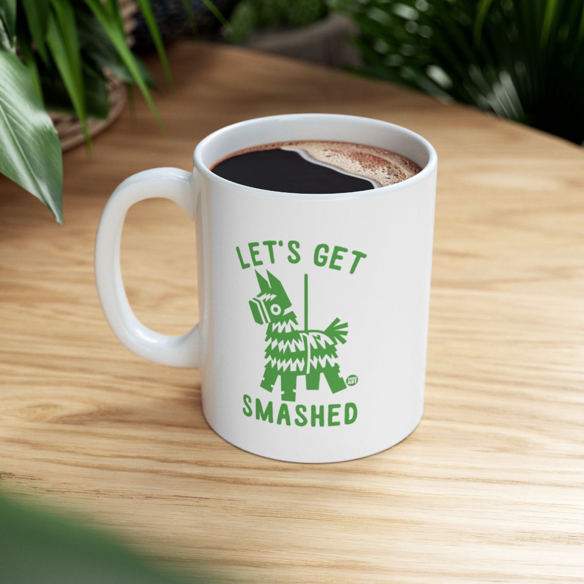 Let's Get Smashed Pinata Print Mug for Coffee Lovers