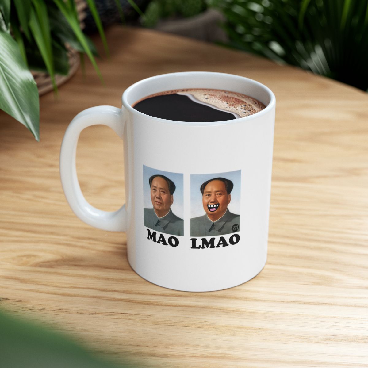 Funny Mao and LMAO Meme Mug Coffee Humor Gift