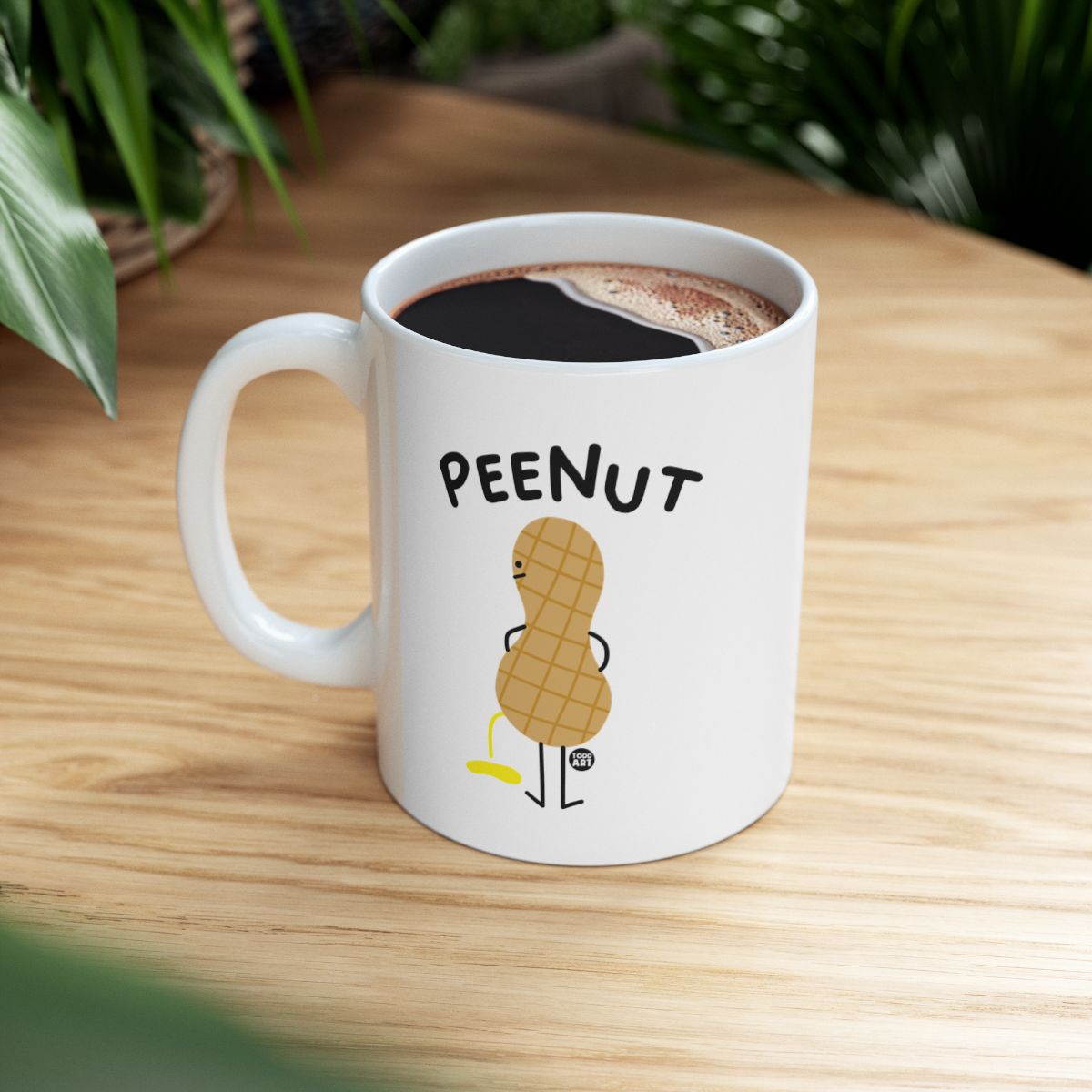 Funny Cartoon Peenut Design White Coffee Mug Product