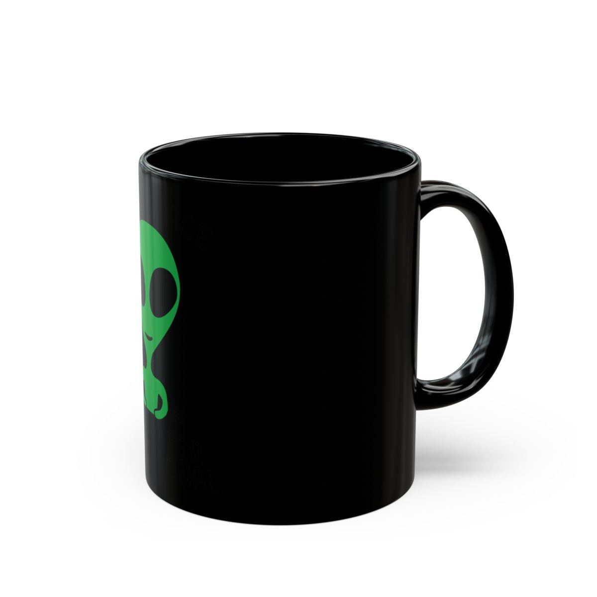 Alien Face Black Coffee Mug for Unique Drinkware