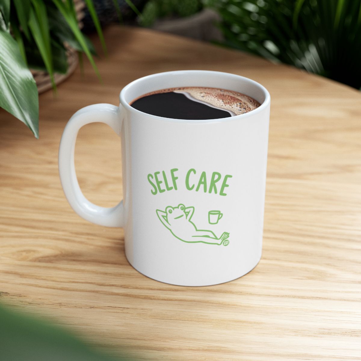 Self Care Motivational Cat Design Printed Mug