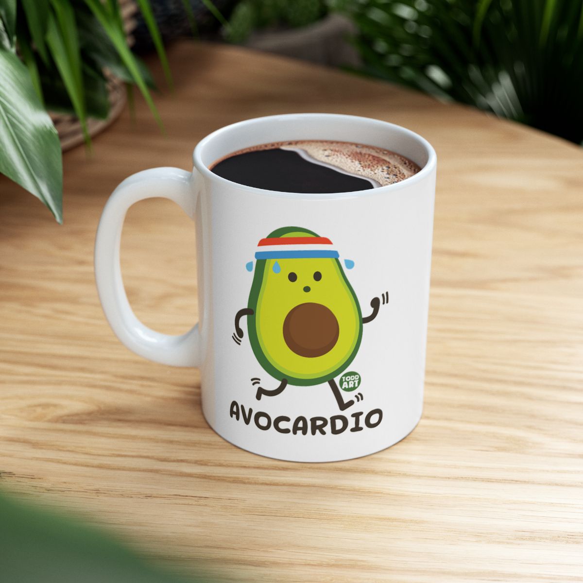 Funny Avocardio Avocado with Sweatband Mug