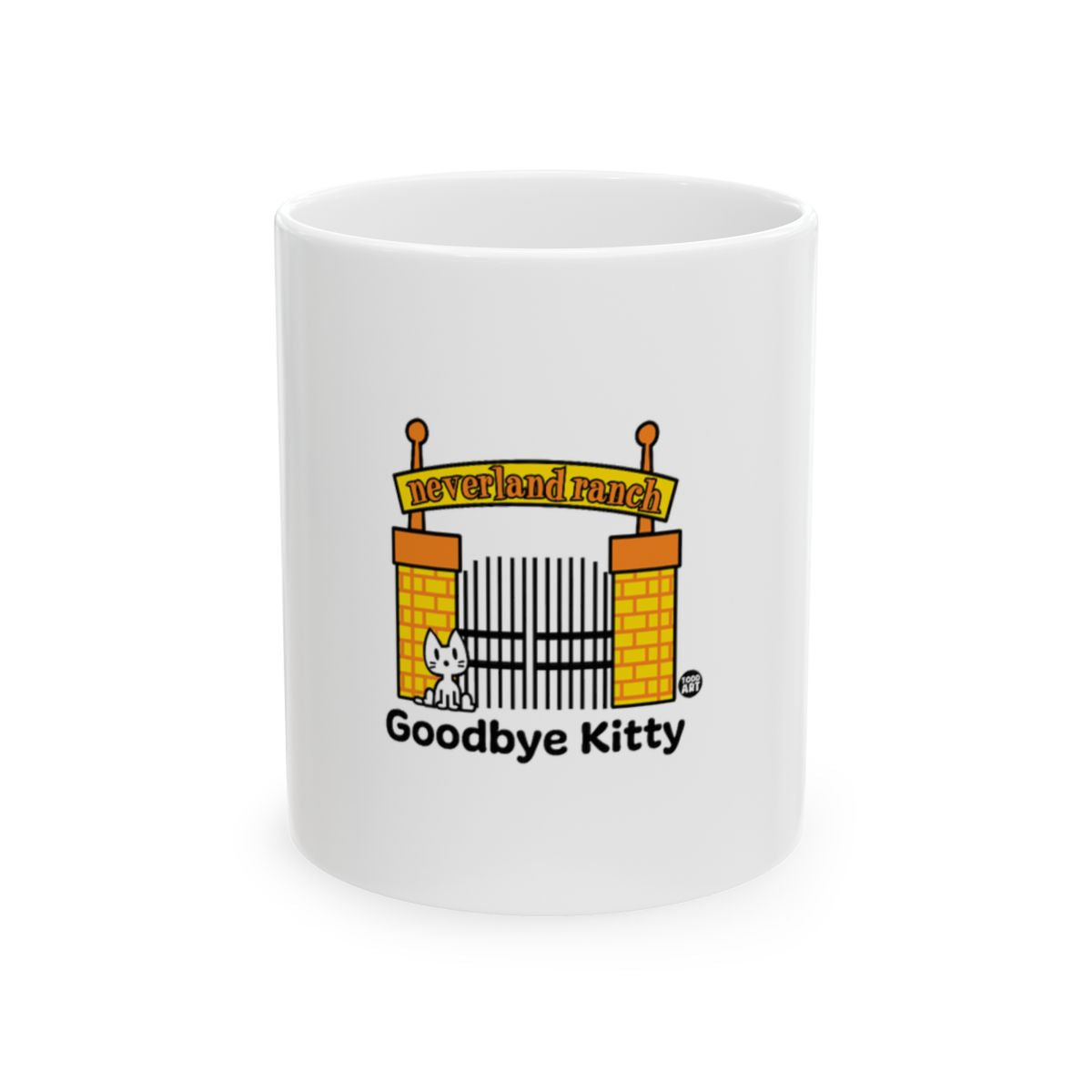 Neverland Ranch Goodbye Kitty Themed Mug